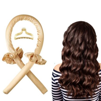 3 Pcs Bigoudis, Bandeau sans Chaleur, Tige à Friser sans Chaleur, Boucles en Soie, Outils de Coiffure Paresseux